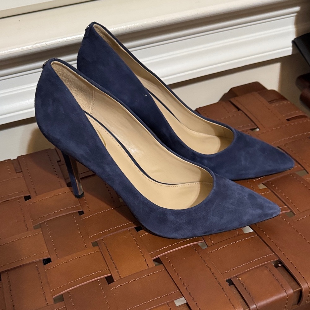 Sam Edelman Navy Suede Heels 8.5